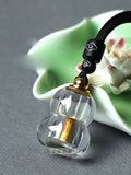 Natural Crystal Bottle Pendant Sealed Waterproof Cinnabar Hollow Pendant Necklaces