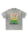 Retro Washed Rainbow Print T-Shirt