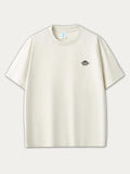 Embroidered Solid Color T-Shirt
