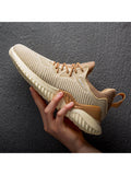 Non-Slip Flyknit Breathable Lightweight Thick Bottom Casual Shoes