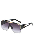 One-Piece Fashionable Hollow Square Frame Sunglasses