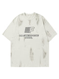 Retro Distressed Printed Casual T-Shirt