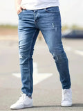 Casual Solid Color Skinny Jeans