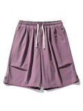 Casual Multi-Pocket Drawstring Cargo Shorts