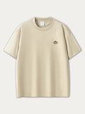 Embroidered Solid Color T-Shirt