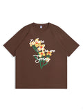 Loose-Fitting Cartoon Print T-Shirt