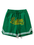 Casual Breathable Embroidered Letter Drawstring Training Sports Shorts