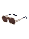 Retro Steampunk One-Piece Irregular Sunglasses