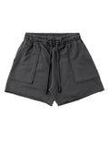 Casual Solid Color Drawstring Training Shorts