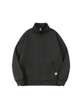 Men'S Warm Padded Standing Collar Zip Coat