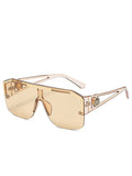 One-Piece Fashionable Hollow Square Frame Sunglasses