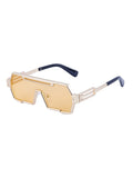 Retro Steampunk One-Piece Irregular Sunglasses