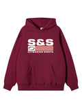 Retro Velvet Print Hoodie