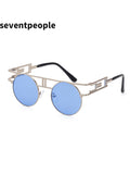 Round Frame Steampunk Style UV400 Fashion Sunglasses