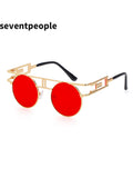 Round Frame Steampunk Style UV400 Fashion Sunglasses