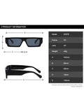 Square Frame Fashion Uv400 Leopard Gradient Sunglasses