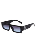 Square Frame Fashion Uv400 Leopard Gradient Sunglasses