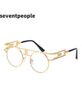 Round Frame Steampunk Style UV400 Fashion Sunglasses