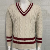 V-Neck Men'S Striped Knit Fashion Sweater