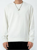 Trendy Men'S Simple Long-Sleeved Round Neck Pullover Bottoming Shirt