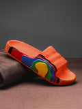 Stylish Men'S Minimalist Design Colorful Hill Anti-Slip Slides
