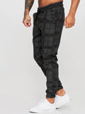 Print Plaid Casual Fitness Jogger