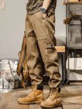 Cargo Pants Loose Straight Cotton Men'S Casual Pants