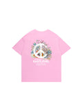 Floral Short Sleeve Cotton Loose Street Fashion T-Shirt