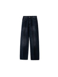 Men'S Cotton Straight Leg Jeans In Navy Blue
