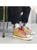 High Top All-Matched Street Fashion Men'S Casual Canvas Shoes
