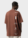 Men'S Back Letter Print Oversize Tee