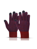 Warm Thickened Woolen Gloves Plus Size Fashionable Padded Knitted Gloves