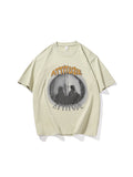 Abstract Graphic Letter Printed Men'S Crew Neck T-Shirt