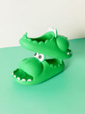 Women'S Crocodile Texture Toe Slides - Edgy And Unique Footwear