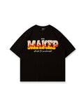 Street Fashion Embroidery Loose Oversize Vintage Letter Print T-Shirt