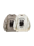 Vintage Doberman Pinscher Loose Men'S New Crew Neck Cartoon Knitted Sweater