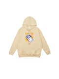 Retro Street Pixel Print Loose Oversize Casual Versatile Hoodie