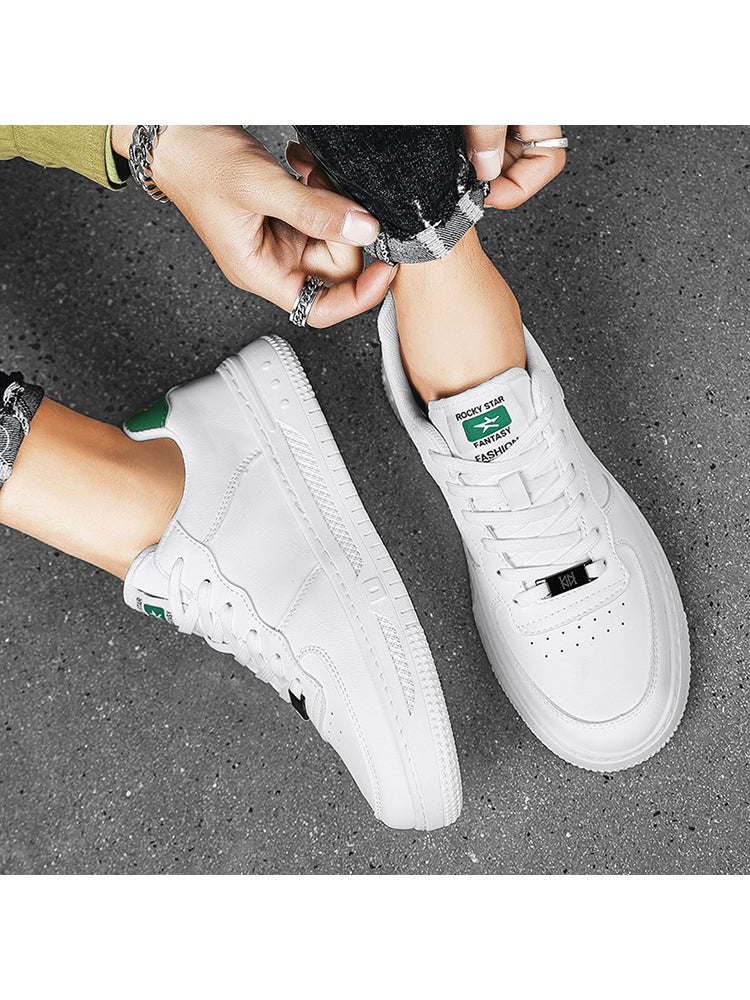 New Low Top Leather Casual White Classic Flat Shoes