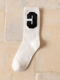 Three Pairs Stuffed Letters Winter New Socks