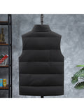 Vest Men'S New Fashion Casual Breathable Solid Color Simple Down Vest