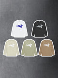 Wave Foam Print Bottom Tees Men'S Long-Sleeved T-Shirts