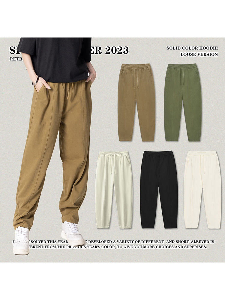 Men'S Straight Solid Joggers