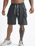 New Loose Solid Color Side Pocket Basketball Training Shorts