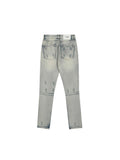 Men'S Washed Slit Hem Ripped Jeans