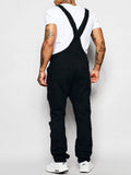 Solid Color Casual Overalls