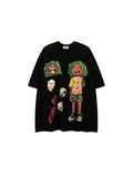 Skull Cartoon Print Loose Street Fashion T-Shirt