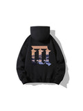 Hooded Sweatshirt Landscape Print Men'S Padded Hoodie