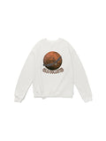 Chain Planet Letter Print Crew Neck Casual Loose Men'S Hoodies