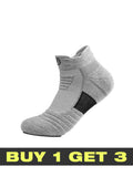 Buy One Get Three Low Top Thickened Sweat Absorption Running Sports Socks