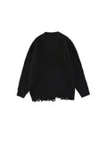 Men'S Street Torn Knit Art Pullover Sweater